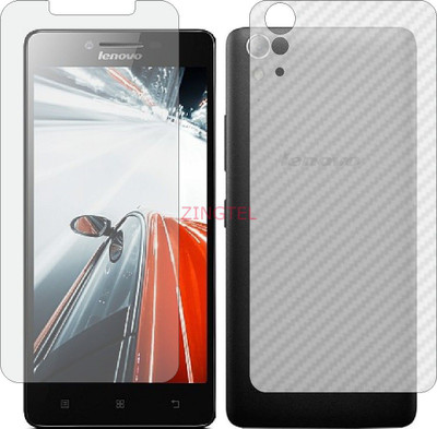 ZINGTEL Front and Back Screen Guard for LENOVO A6000 PLUS (Front Matte Finish & Back 3d Carbon Fiber)(Pack of 2)