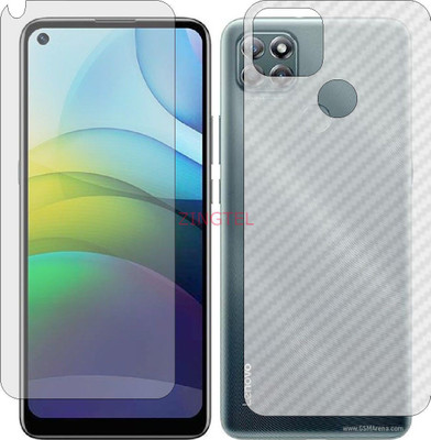 ZINGTEL Front and Back Screen Guard for LENOVO K12 PRO (Front Matte Finish & Back 3d Carbon Fiber)(Pack of 2)