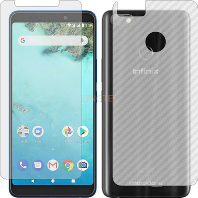 ZINGTEL Front and Back Screen Guard for INFINIX NOTE 5 (Front Matte Finish & Back 3d Carbon Fiber)(Pack of 2)