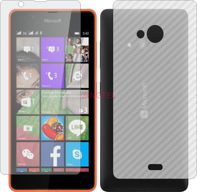 ZINGTEL Front and Back Screen Guard for MICROSOFT LUMIA 540 DUAL SIM (Front Matte Finish & Back 3d Carbon Fiber)(Pack of 2)