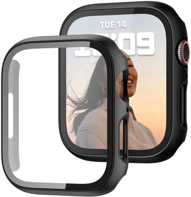 Placehap Tempered Glass Guard for Apple Watch Series 7 (45mm) Hard Case Build-in Tempered Glass Screen Protector.(Pack of 1)