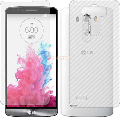 ZINGTEL Front and Back Screen Guard for LG G3 D855 (Front Matte Finish & Back 3d Carbon Fiber)(Pack of 2)