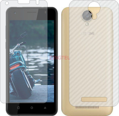 ZINGTEL Front and Back Screen Guard for IVOOMI ME1 (Front Matte Finish & Back 3d Carbon Fiber)(Pack of 2)
