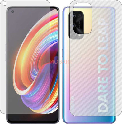 MOBART Front and Back Tempered Glass for REALME X7 RMX2176 (Front Matte Finish & Back 3d Carbon Fiber)(Pack of 2)