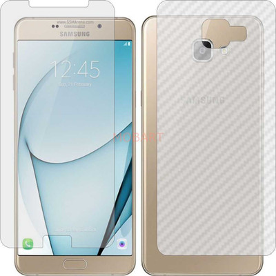 MOBART Front and Back Tempered Glass for SAMSUNG GALAXY A9 PRO 2016 (Front Matte Finish & Back 3d Carbon Fiber)(Pack of 2)