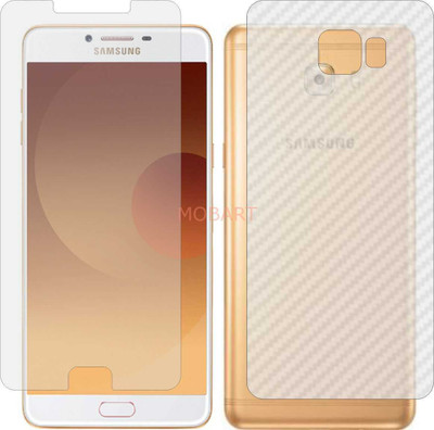 MOBART Front and Back Tempered Glass for SAMSUNG GALAXY C9 PRO (Front Matte Finish & Back 3d Carbon Fiber)(Pack of 2)