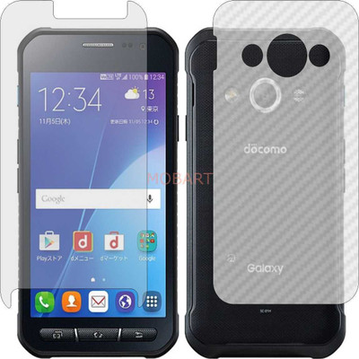 MOBART Front and Back Tempered Glass for SAMSUNG ACTIVE NEO (Front Matte Finish & Back 3d Carbon Fiber)(Pack of 2)