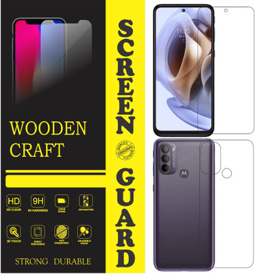 wooden craft Front and Back Tempered Glass for Motorola Moto G31 {Flexible}, PASL0002IN, g31(Pack of 2)