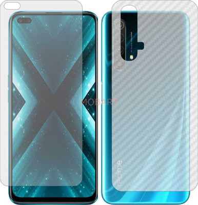 MOBART Front and Back Tempered Glass for REALME X50 5G (Front Matte Finish & Back 3d Carbon Fiber)(Pack of 2)