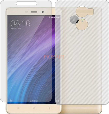 MOBART Front and Back Tempered Glass for REDMI 4 PRIME (Front Matte Finish & Back 3d Carbon Fiber)(Pack of 2)