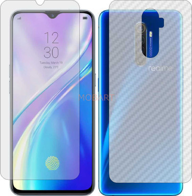 MOBART Front and Back Tempered Glass for REALME XT PRO (Front Matte Finish & Back 3d Carbon Fiber)(Pack of 2)