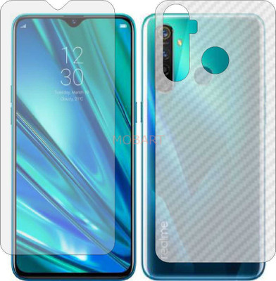 MOBART Front and Back Tempered Glass for OPPO REALME Q (Front Matte Finish & Back 3d Carbon Fiber)(Pack of 2)