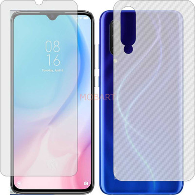 MOBART Front and Back Tempered Glass for MI 9 LITE (Front Matte Finish & Back 3d Carbon Fiber)(Pack of 2)