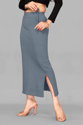 SCUBE DESIGNS Slim Saree Shapewear Petticoat Grey (S) Lycra Blend Petticoat(3XL)