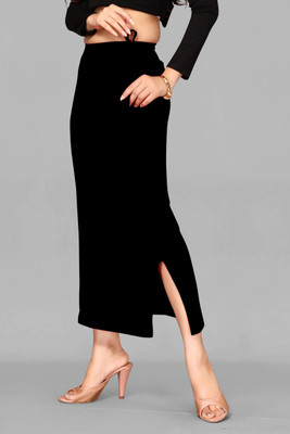 keshav piya fab FK Black Skurt L Lycra Blend Petticoat(L)