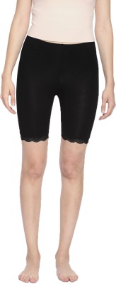 Espresso Solid Women Black Basic Shorts