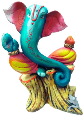 Mann Retails Ganesha resin beautiful Decorative Showpiece  -  19 cm(Polyresin, Multicolor)