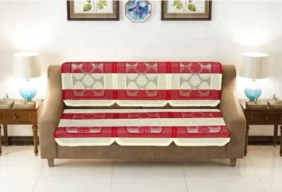 croox Polycotton Floral Sofa Cover(red Pack of 2)