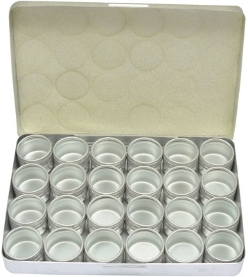 Luxuro Boxes Aluminium Rectangular 25mm X 40 Pcs Storage Box(Silver)