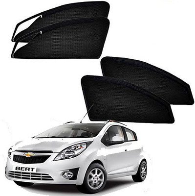 RAKRISH Rear Window, Side Window Sun Shade For Chevrolet Beat(Black)