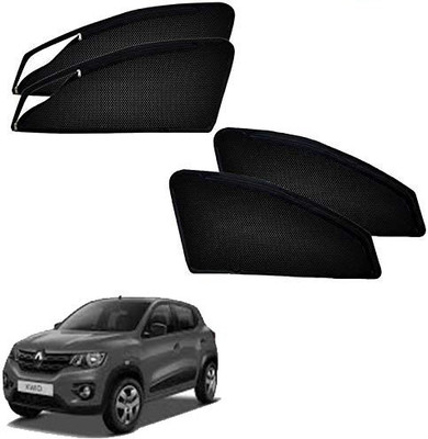 RAKRISH Rear Window, Side Window Sun Shade For Renault Kwid(Black)