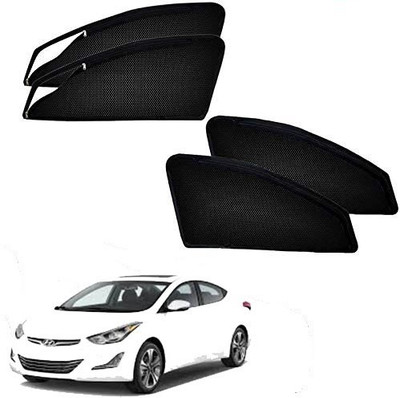 HARKRISH Rear Window, Side Window Sun Shade For Hyundai Elantra(Black)