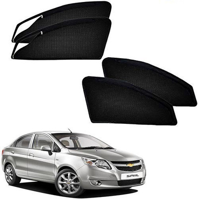 HARKRISH Rear Window, Side Window Sun Shade For Chevrolet Sail(Black)