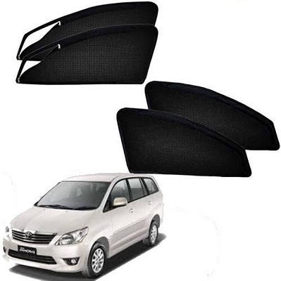RAKRISH Rear Window, Side Window Sun Shade For Toyota Innova(Black)