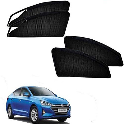RAKRISH Rear Window, Side Window Sun Shade For Hyundai Elantra(Black)