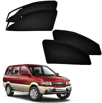RAKRISH Rear Window, Side Window Sun Shade For Chevrolet Tavera(Black)