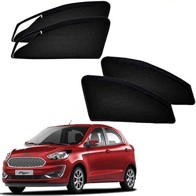 RAKRISH Rear Window, Side Window Sun Shade For Ford Figo(Black)