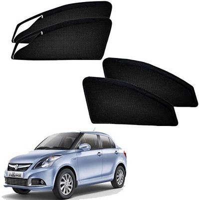 RAKRISH Rear Window, Side Window Sun Shade For Maruti Suzuki Swift Dzire(Black)