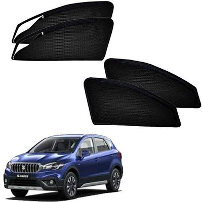RAKRISH Rear Window, Side Window Sun Shade For Maruti Suzuki S-Cross(Black)