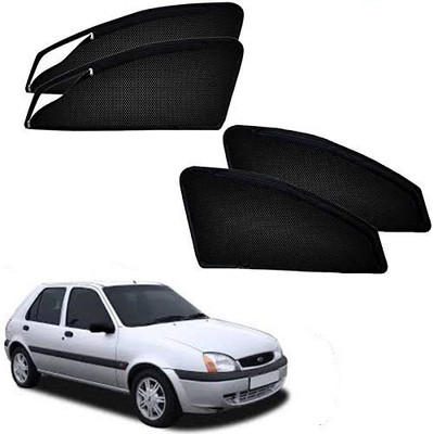 RAKRISH Rear Window, Side Window Sun Shade For Ford Fiesta(Black)