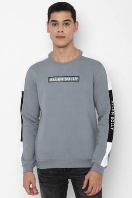 Allen Solly Full Sleeve Solid Men Sweatshirt