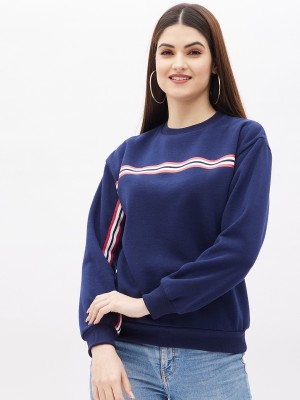 HARPA Full Sleeve Striped Women Sweatshirt