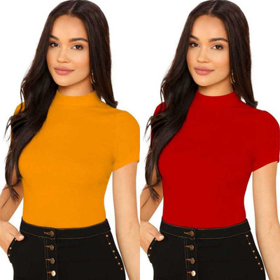 Dream Beauty Fashion Casual Solid Women Red Top