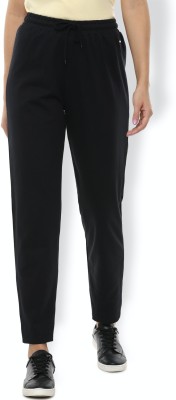 VAN HEUSEN Solid Women Black Track Pants