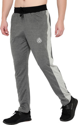 Zonecart Colorblock Men Grey Track Pants