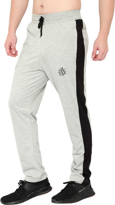 Zonecart Colorblock Men White Track Pants