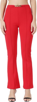 POPWINGS Regular Fit Women Red Trousers
