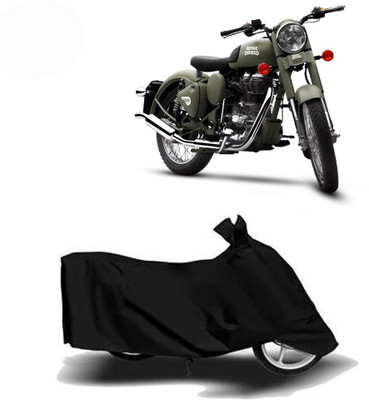 Exciting collections Two Wheeler Cover for Royal Enfield(Battle Green, Black)