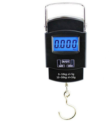 Navya Enterprise Electronic Balance Portable Hook Weighing Machine Digital Hanging Luggage Fishing Hook Scale Manual Weight 110 lb/50 Kg Backlite LCD Display Screen Weighing Scale(Black) Navya Enterprise Electronic Balance Portable Hook Weighing Machine Digital Hanging Luggage Fishing Hook Scale Manual Weight 110 lb/50 Kg Backlite LCD Display Screen Weighing Scale(Black)