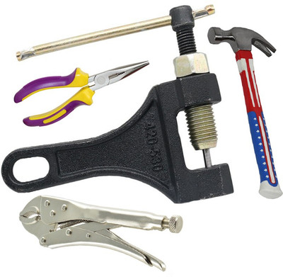 Digital Craft Combo of 4 Items Bicycle Chain Pin Remover Bike Link Breaker Splitter MTB Cycle Repair Tool Bicycle Chain Puller Link Extractor Cycling Repair with Lock Plier Nose Plier & Hammer 2 Single Sided Speciality(Pack of 1) Digital Craft Combo of 4 Items Bicycle Chain Pin Remover Bike Link Breaker Splitter MTB Cycle Repair Tool Bicycle Chain Puller Link Extractor Cycling Repair with Lock Plier Nose Plier & Hammer 2 Single Sided Speciality(Pack of 1)