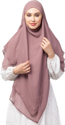 HIJAB WORLD Polyester Abaya(Pink)