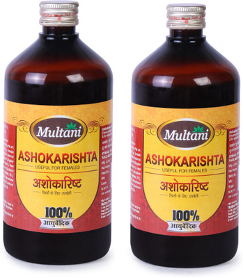 Multani Ashokarishta Syrup | Beneficial In Piles & Menopausal Issues - (450ml Each)(Pack of 2, 950 ml)