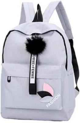 SS Enterprises School College Backpack For Girls Waterproof Backpack (Grey, 10 L) 20 L Backpack(Grey)