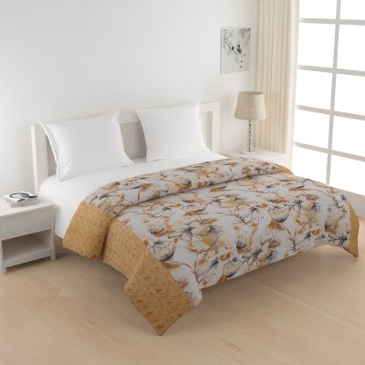 SWAYAM Floral Double Comforter for  AC Room(Cotton, Yellow,White)