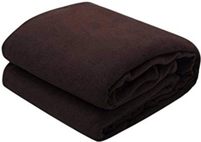 n g products Solid Single Fleece Blanket for  Mild Winter(Polyester, Brown)