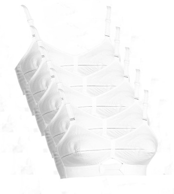 Piylu Cotton Women Full Coverage Non Padded Bra(White)